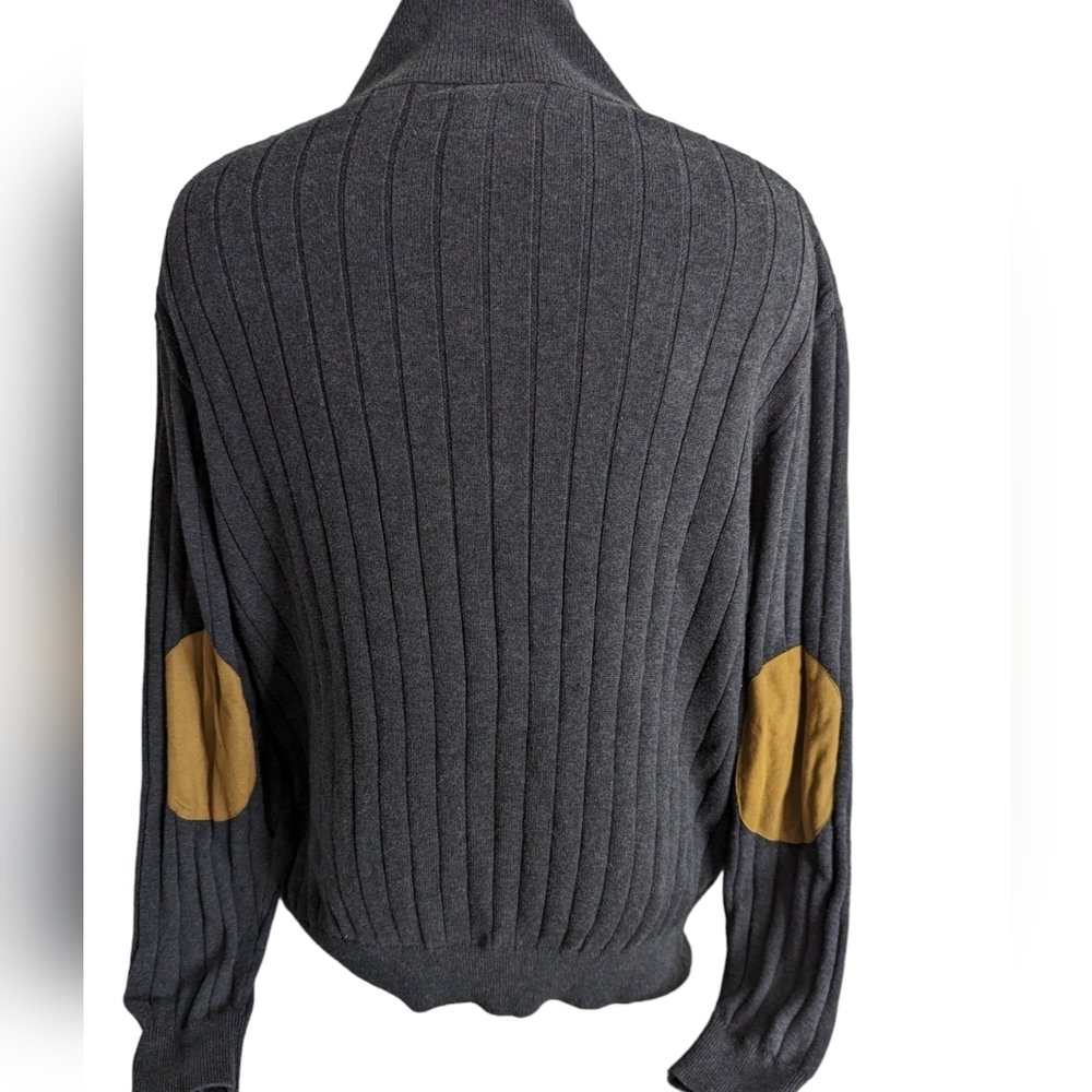 Enro Cotton/ Cashmere Gray Stretch Knit Sweater...Size Large